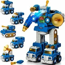 Coupon 🤩 Toys For 4 Year Old Boys - 3 In 1 Take Apart Robot Kids Toys 3-5-7 STEM Toys For 5+ Year Old Boys Transformer Toys Building Construction 7 8 6 5 4 Year Old Boy 🎂 Birthday Gift ⭐ -Vehicles Online Shop 51DENPNArsS. AC