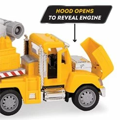 Flash Sale 🤩 RIVEN By Battat – Micro Crane Truck – Toy Crane Truck With Lights, Sounds And Movable Parts For Kids Age 3+ , Yellow 🥰 -Vehicles Online Shop 51EF4X1h8eL