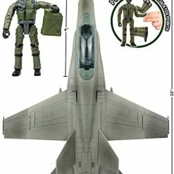 Outlet ✨ Play Military Air Force F/A 18 Super Hornet Fighter Jet, 16 Piece Play Set With Accessories - Army Action Figures, Missiles, And More, Toy Jets For Boys 6+ 🤩 -Vehicles Online Shop 51EyJAUd5pL