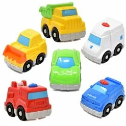 New 🎁 In Gadgets Mini Toy Vehicles For Toddlers, 6 Pack Dump Truck Car Fire Truck Construction Police Ambulance Plastic Cars Play Kit S 🤩