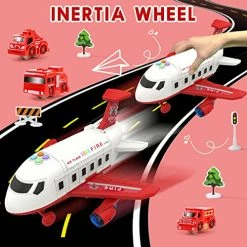 Top 10 😀 Airplane Toys For 3 4 5 6 Year Old Boys 👧 Girls, Toddler Toys Transport Cargo Plane Light And Music, Kids Toy Airplane Car Toy Set Vehicles & Contruction Toy Accessories, 🥳 Birthday Gift For Kids Earth Yellow ✔️ -Vehicles Online Shop 51Gv4wO5snL