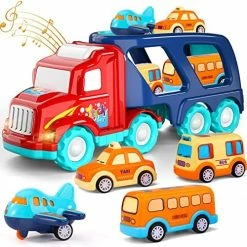 Promo 🌟 IHaHa Dinosaur Trucks Toys For Boys Toddlers, 5 In 1 Dinosaur Truck Vehicles Car Kids 🎃 Halloween 🥳 Birthday Gifts Toys For 1 2 3 4 5 6 Year Old Boys Toddlers, Dinosaur Toys Car Trucks With Flashing Roar ❤️ -Vehicles Online Shop 51HkeqW9KFL. AC