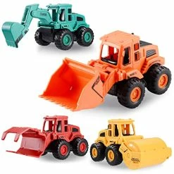 Budget 👍 Construction Toys For 3 Years Old Boys 👧 Girls Toddlers Kids, Friction Powered Construction Truck Toys Vehicles Sand Toys Trucks With Excavator, Bulldozer, Road Roller (Colorful 4 Pack) ✨