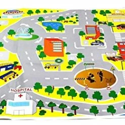 Buy 🧨 Diecast Emergency Toys Playset – Includes Play Mat, Cops And Firefighter Figures, Ambulance, Police Cars, Fire Truck, Cones, Vehicles - 46 Pieces ✨ -Vehicles Online Shop 51J8dziC70L