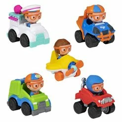 Wholesale ✨ Mini Mobiles, 5 Pack Mini Vehicles - Features Character Toy Figure In Each Vehicle: Mobile/Car, Monster Truck, Recycle Truck, Ice Cream Truck, And Airplane - Educational Toys For Young Children 🔥