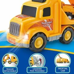 Wholesale 🛒 Construction Truck Toys For 3 4 5 6 Years Old Toddlers Kids Boys And 👧 Girls, Car Toy Set With Sound And Light, Play Vehicles In Friction Powered Carrier Truck, Small Crane Mixer Dump Excavator T 👍 -Vehicles Online Shop 51JtCnhkq8L