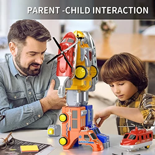 Wholesale 😉 Kids Transform Robots Truck For Toddler, 5 In 1 City Rescue Cars Vehicles Toys For 3 4 5 6 7 Year Old Boys, STEM Bssemble Cars Action Figures Toys For Kids Ages 3-8, Gift For 🎂 Birthday 🎁 Christmas Yellow 👍 5 Wholesale 😉 Kids Transform Robots Truck For Toddler, 5 In 1 City Rescue Cars Vehicles Toys For 3 4 5 6 7 Year Old Boys, STEM Bssemble Cars Action Figures Toys For Kids Ages 3-8, Gift For 🎂 Birthday 🎁 Christmas Yellow 👍 - Image 3