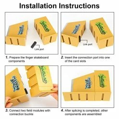 Brand new 👍 Kate Park Kit, FESSKY Finger Skateboard Ramp Parts For Finger Board Ultimate Parks Training Props 🤩 -Vehicles Online Shop 51LNc8mlg6L