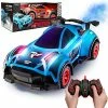 Cheapest 🎁 Fog Racer Remote Control Car For Kids- Fast RC Car High Speed LED Light Race Car Toy With Fog Mist, 2 Car Shells, 5 LED Modes, 2.4 GHZ Remote, Rechargeable Toy Car For Boys And 👧 Girls (Red/Blue) 💯