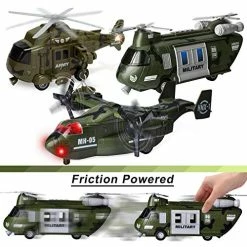 Cheapest 👍 JOYIN 3 PC Friction Powered Military Helicopter Squadron Toy Set With Light And Sound Sirens ❤️ -Vehicles Online Shop 51LtWM7mYKL