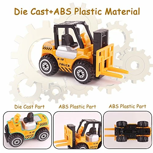 Cheapest ๐งจ Construction Toys Sets, 5 Pieces Mini Vehicles, Including Truck Forklift Bulldozer Road Roller Excavator Dump Truck Tractor,Free-Wheeling Cars For Children ๐ฏ 5 Cheapest ๐งจ Construction Toys Sets, 5 Pieces Mini Vehicles, Including Truck Forklift Bulldozer Road Roller Excavator Dump Truck Tractor,Free-Wheeling Cars For Children ๐ฏ - Image 3