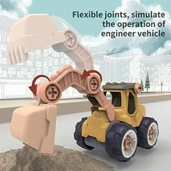 Best Sale ⭐ Take Apart Construction Trucks For 3 4 5 6 Year Old Boys, STEM Building Sand Toys For Toddlers 3-5 Suitable For Party, Beach, Indoor, Educational Excavator Toy Boys 👧 Girls 🥳 Birthday Xmas Gif ✔️ -Vehicles Online Shop 51MvyCFC1mS