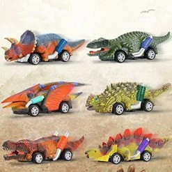 Deals 👍 Dinosaur Toys For Kids 3-5 - Pull Back Toy Cars For Toddler 3 4 5 6 Years Old And Up, Easter & 🎂 Birthday Gifts For Boys 👧 Girls, Perfect For Dinosaur Party Favors - 6 Pack With T-Rex 🎉
