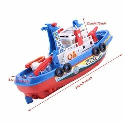 Wholesale ⭐ Ship Toy, Children Kids Fireboat Toy Water Spraying Ship Model With Sound And Flash Light Best 🎂 Birthday For Children 😉 -Vehicles Online Shop 51ORx7APYjL