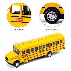 Outlet ⌛ 2 Pack 5.5'' Pull Back School Bus, Die-cast Metal Toy Vehicles With Bright Yellow For Kids Boys 👧 Girls 🧨 -Vehicles Online Shop 51OyUMB5vvL