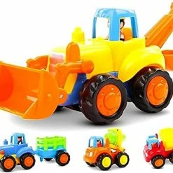 Buy 🎉 4 Pack Friction Powered Cars Set, Educational Vehicles Toy Gifts for Kids Toddler Baby 1 2 3 Year Old, Push and Go Bulldozer Tractor Dumper Cement Mixer Engineering Trucks Toys for Boys Girls Birthday Styl-02 🔥 -Vehicles Online Shop 51PC0 yB24S. AC