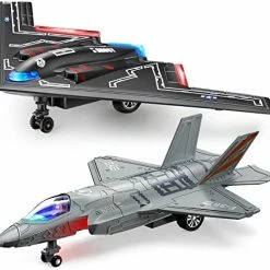 Best Sale 👍 Airplane Toy For Boys, Geyiie Metal Plane Vehicle Playset, Mini Airplanes With Light, Pull Back Fighter Toy For Boys Toddler Kids 3 4 5 6 Years Old Smoky Gra 🌟 -Vehicles Online Shop 51PG6ZtJ3UL. AC