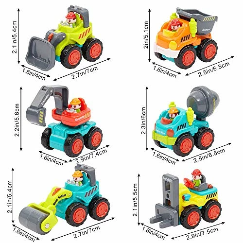New ๐ 6 Pcs Construction Vehicle Toy Trucks Push And Go Pocket Size Sliding Cars For Baby Toddlers Over 18 Months - Bulldozer, Cement Mixer, Dumper, Forklift, Excavator And Road Roller Gift S ๐ 7 New ๐ 6 Pcs Construction Vehicle Toy Trucks Push And Go Pocket Size Sliding Cars For Baby Toddlers Over 18 Months - Bulldozer, Cement Mixer, Dumper, Forklift, Excavator And Road Roller Gift S ๐ - Image 5