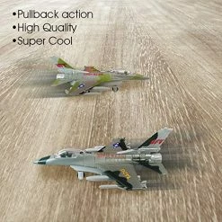 Top 10 😀 Diecast F-16 Fighting Falcon Jets With Pullback Mechanism, Set Of 2, Diecast Metal Jet Plane Fighter Toys For Boys, Air Force Military Cake Decorations, Aviation Party Favors ❤️ -Vehicles Online Shop 51Put0h6zfL