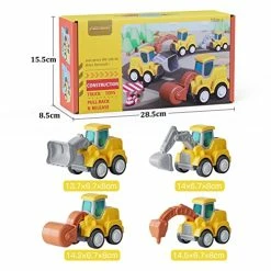 Brand new 😉 Toy Cars For Toddlers 1-3 - Pull Back Cars Toys, Press And Go Truck Toys For 18 Months To 2 3 4 5 Years, ABS Toy Figure Cars Play Vehicles For Boys 👧 Girls Gift 4 PCS ❤️ -Vehicles Online Shop 51QXIupyfEL