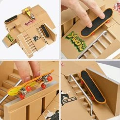 Wholesale ✔️ Finger Skateboard Ramp 13 Pcs Kit, Deck Ramps Skateboard Park Kit Contains 3 Mini Finger Skateboards For Kids Toys And 8 Finger Boards Ramps, Deck Fingerboards Is The Best Gift For Children Yellow 👏 -Vehicles Online Shop 51QZig4N6mL