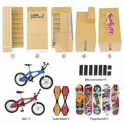 Brand new ⌛ Fingerboard Skatepark Set 14Pcs - M.A.K Finger Skateboard Ramp 5Pcs With 9Pcs Mini Finger Toys Including Finger Skateboards, Finger Bike, Fingerboard Skate Park, Finger Skateboard Set For Kids Gift 🧨 -Vehicles Online Shop 51QeInSTNuL