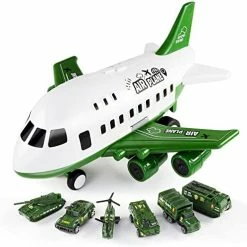 Flash Sale 💯 Toddler Airplane Toy Set And 6 Free Military Diecast Vehicles, Toy Airplane For Toddlers As Child's Day Gifts And 🥳 Birthday Gifts For Kids Age 3 4 5 6 7 Years Old Boys And 👧 Girls Grey ✔️ -Vehicles Online Shop 51QoNrl5pLL. AC