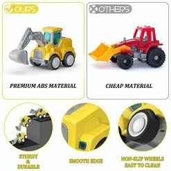 Brand new 😉 Toy Cars For Toddlers 1-3 - Pull Back Cars Toys, Press And Go Truck Toys For 18 Months To 2 3 4 5 Years, ABS Toy Figure Cars Play Vehicles For Boys 👧 Girls Gift 4 PCS ❤️ -Vehicles Online Shop 51QqEMRev6L