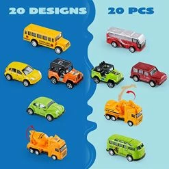Budget 👏 JOYIN 20 Piece Pull Back Cars, Die Cast Metal Toy Cars, Vehicle Set For Toddlers, Kids Play Cars, Matchbox Cars For 👧 Girls And Boys, Child Party Favors, Kids Best Gifts 😉 -Vehicles Online Shop 51R9euj3UAL