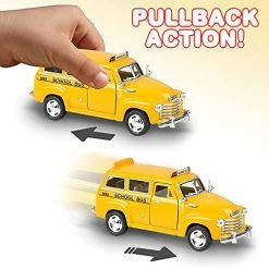 Outlet 👍 Pullback Suburban School Bus Set, Includes 2, 4.75 Inch School Buses, Diecast Bus Playset With Pull Back Mechanisms, Great 🎂 Birthday Gift Idea For Boys And 👧 Girls 😍 -Vehicles Online Shop 51S3xA81BGS