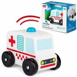 Cheapest 👏 Wooden Sound And Play Ambulance Vehicle With Electronic Siren 😉