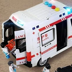 Deals 🎉 Kids Toy Ambulance,Simulation Car Model The Doors Can Be Opened With Lights And Sounds Cars Educational Toys Gifts For Children 3 4 5 6 Years Old Boys And 👧 Girls 🎉 -Vehicles Online Shop 51SxV2tsS9L