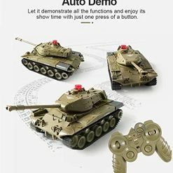 Outlet 👏 RC Tank Military Truck Vehicles RC Car 2.4Ghz Radio Controlled Military Battle Tank Toy 270°Rotational Realistic Sounds Great Gift For Kids Boys (Green) ✔️ -Vehicles Online Shop 51TTkrPWqhS