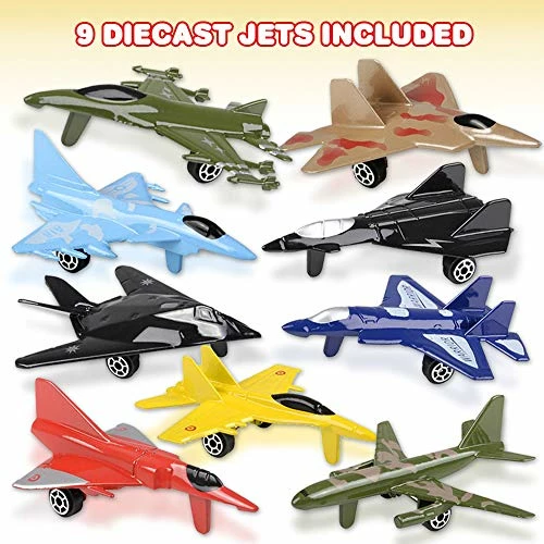 Deals โ๏ธ Diecast Jet Toy Playset, Set Of 9, Fighter Jet Toys In Assorted Colors And Designs, Great ๐ฅณ Birthday Party Favors, Goodie Bag Fillers, Gift Idea For Kids ๐ 3 Deals โ๏ธ Diecast Jet Toy Playset, Set Of 9, Fighter Jet Toys In Assorted Colors And Designs, Great ๐ฅณ Birthday Party Favors, Goodie Bag Fillers, Gift Idea For Kids ๐