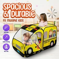 Hot Sale 💯 School Bus Pop-Up Kids Tent With Sound Play Button, Ball Pit For Toddler & Up - Easy Setup Kids Tent For Indoor & Outdoor, Daycare Playground Activities & Pretend Play, Great For Kids 👍 -Vehicles Online Shop 51TexX66GQL