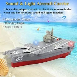 Flash Sale 🥰 Aircraft Carrier Toy, Electric Ship Model Pool Boat Toy Carrier Ship Aircraft Carrier Model Water Toy Military Ship Vessels Toy Ship Toy (Aircraft Carrier) 🥰