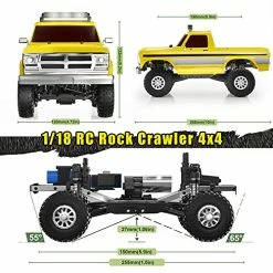 Best reviews of 🔔 RC Crawler 1/18 Panda Hobby RC Rock Crawler 4x4,4WD Off Road RC Cars For Adults,RTR Remote Control Car,1:18 Scale RC Truck Cruiser Vehicle, All Terrains Waterproof Hobby RC Model Car,Tetra X2T,Yellow Red Crawler 💯 -Vehicles Online Shop 51UbgYtAXgL