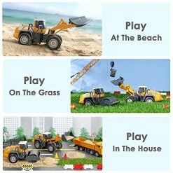 Outlet 👏 Kids Construction Toys Truck Set, Boys Engineering Vehicle Playset, Crane Transport Trailer, Bulldozer Forklift For Sandbox Site, 🥳 Birthday Gift For Age 3 4 5 6 Year Old Toddler Child ⌛ -Vehicles Online Shop 51UsfNFwmfS