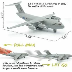 Coupon ✔️ Diecast Plane Metal Pull-Back Aircraft Toys Air Plane Model For Kids Boy 🎂 Birthday Gray ✔️ -Vehicles Online Shop 51UvSb5iRSL