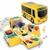 Budget 🔥 I-Tech School Bus Toy With Sound Light For Kids, Simulation Steering Wheel Gear Driving Yellow School Bus Education Knowledge Gift For Preschool Toddler Boys 👧 Girls Age 3-8 ✨ -Vehicles Online Shop 51VjqtbhUSL