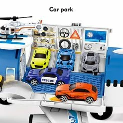 Deals 😉 Airplane Toys- Aircraft Carrier Toy Helicopter Toy Set Car Track Cargo Plane For 3 4 5-7 Year Old Boys,9 In 1 Take Apart Cargo Plane Toys Including 8 Cars And 1 Helicopter, Gifts For Kids Boys ⭐ -Vehicles Online Shop 51VoFWLLK4L