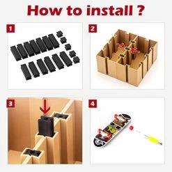 Deals 💯 Fingerboard Skatepark, Finger Skate Park Kit For Kids Gift, Mini Finger Skateboard Ramp Set Including 8 Pcs Fingerboard Skatepark & 3 Pcs Fingerboards, Kids Toy & Gift For Boys And 👧 Girls Ages 6 And Up ⌛ -Vehicles Online Shop 51Vqs2Xv2ML