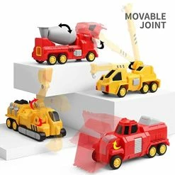 Cheapest 🎉 Toys For 3 4 5 6 7 Year Old Boys - Construction Vehicles Transform Robot Kids Toys, STEM Building Toddler Toys For Kids Ages 4-8 W/ Pull-Back Toys, 5-in-1 Trucks Gifts For Boys 👧 Girls ✨ -Vehicles Online Shop 51W09OBiusL