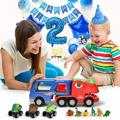 Cheapest 😀 Dinosaur Truck Toys For Kids 3-5 Dino Trucks With Music Spray And Light-up, 3 Pull Back Dinosaur Cars And 6 Dinosaur Toys, Toys For 2 3 4 5 Year Old Boys (Size : 13*4.3*5.1in) ✨ -Vehicles Online Shop 51WIU4WuqCL