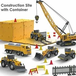 Outlet 👏 Kids Construction Toys Truck Set, Boys Engineering Vehicle Playset, Crane Transport Trailer, Bulldozer Forklift For Sandbox Site, 🥳 Birthday Gift For Age 3 4 5 6 Year Old Toddler Child ⌛ -Vehicles Online Shop 51WcaYeZr7S