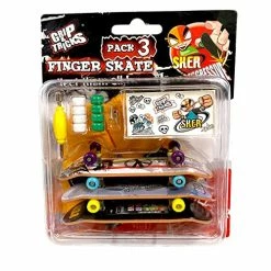 Outlet 🛒 Rip And Tricks - 3 Finger Skates With Pro Fingerboard Tools And Toy Skateboards Accessories - Finger Skate Pack 3 - Finger Toy For Kids 6+ Years Old ⭐