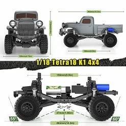 Discount ✨ Anda Hobby Sport Tetra K1 1/18 RTR Scale 4x4 Rock Crawler 4wd Off-Road Vehicle (Gunmetal Grey) ⭐ -Vehicles Online Shop 51XIHWltvxL