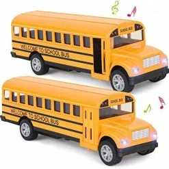 Buy ⌛ School Bus Toy For Toddlers - 5 Inch 2 Set Die-cast Play Vehicles Pull Back Car Yellow School Bus Toys Gift For Kids With Lights Sounds And Openable Doors 🛒 -Vehicles Online Shop 51XJFHiYrhL. AC