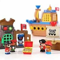 Brand new 👍 Ge Pirate Ship Toys, Kids Pretend Adventure Playset W/ Figures, Boat, Island &Treasure, Toddler Imaginative Play W/ Light Sound, 🥳 Birthday Gifts For Age 2 3 4 5 6 Year Old Boys 👧 Girls 😉 -Vehicles Online Shop 51YNHowCfjL