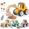 Best deal 🛒 8 Pack STEM Construction Truck Toys For 3-5 Years Old Boys, Take Apart Sand Toys For Toddlers Age 3-5, Excavator Beach Toys Construction Vehicles For 🎁 Christmas Stocking Stuffers, 🎂 Birthday Gif 😉